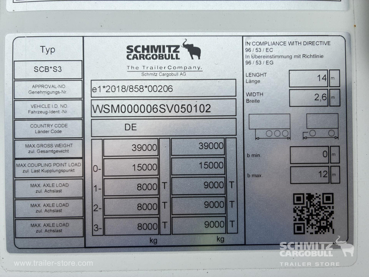 Schmitz Cargobull Tiefkühler Standard Doppelstock Trennwand 