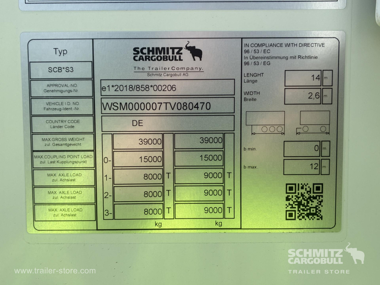 Schmitz Cargobull Tiefkühler Standard Doppelstock Trennwand 