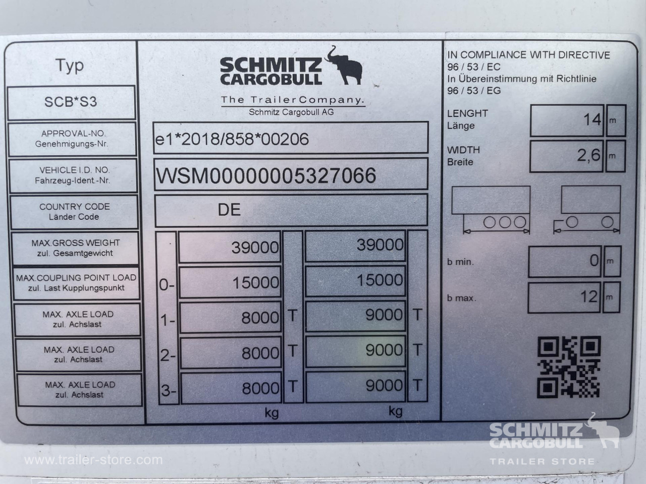 Schmitz Cargobull Tiefkühler Standard Doppelstock Trennwand 