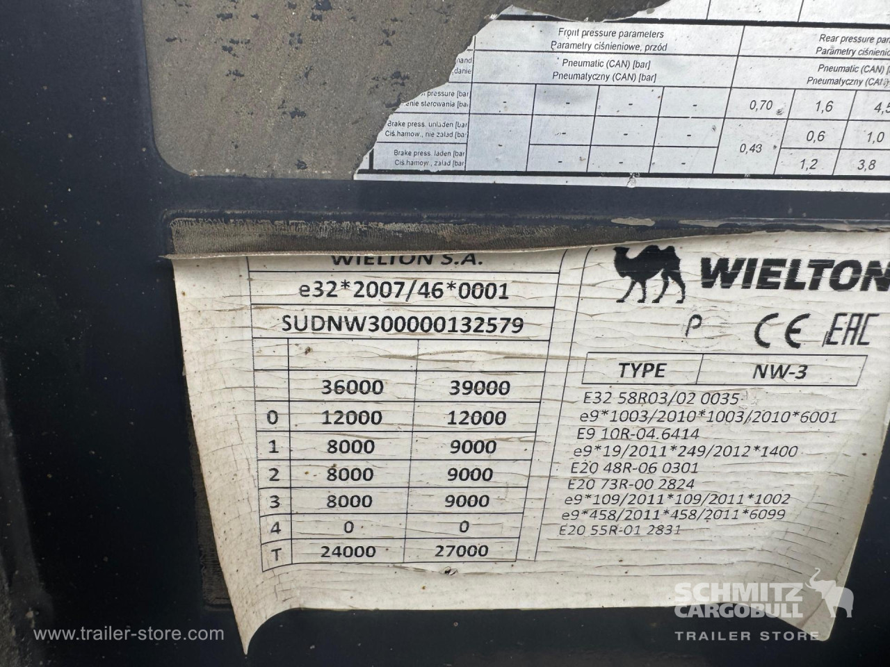 WIELTON Tipper Alu-square sided body 28m³ 