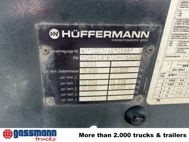 Hüffermann HSA 20.70 Schlittenabroller 